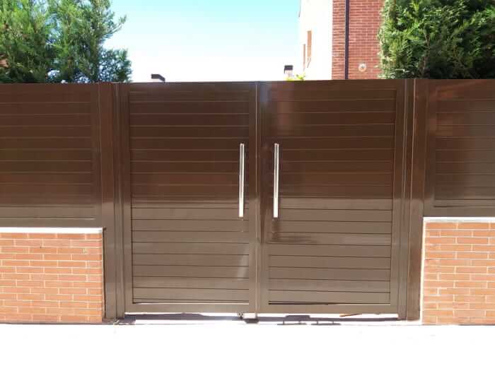 Puertas de garaje de aluminio soldado