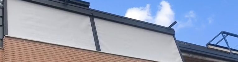 Instalación de toldos verticales Nexus 100 en Boadilla del Monte